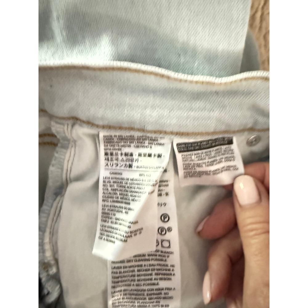 Levi's Wedgie Straight Jeans Womens 30 Light Wash High Rise Button Fly - Picture 5 of 9